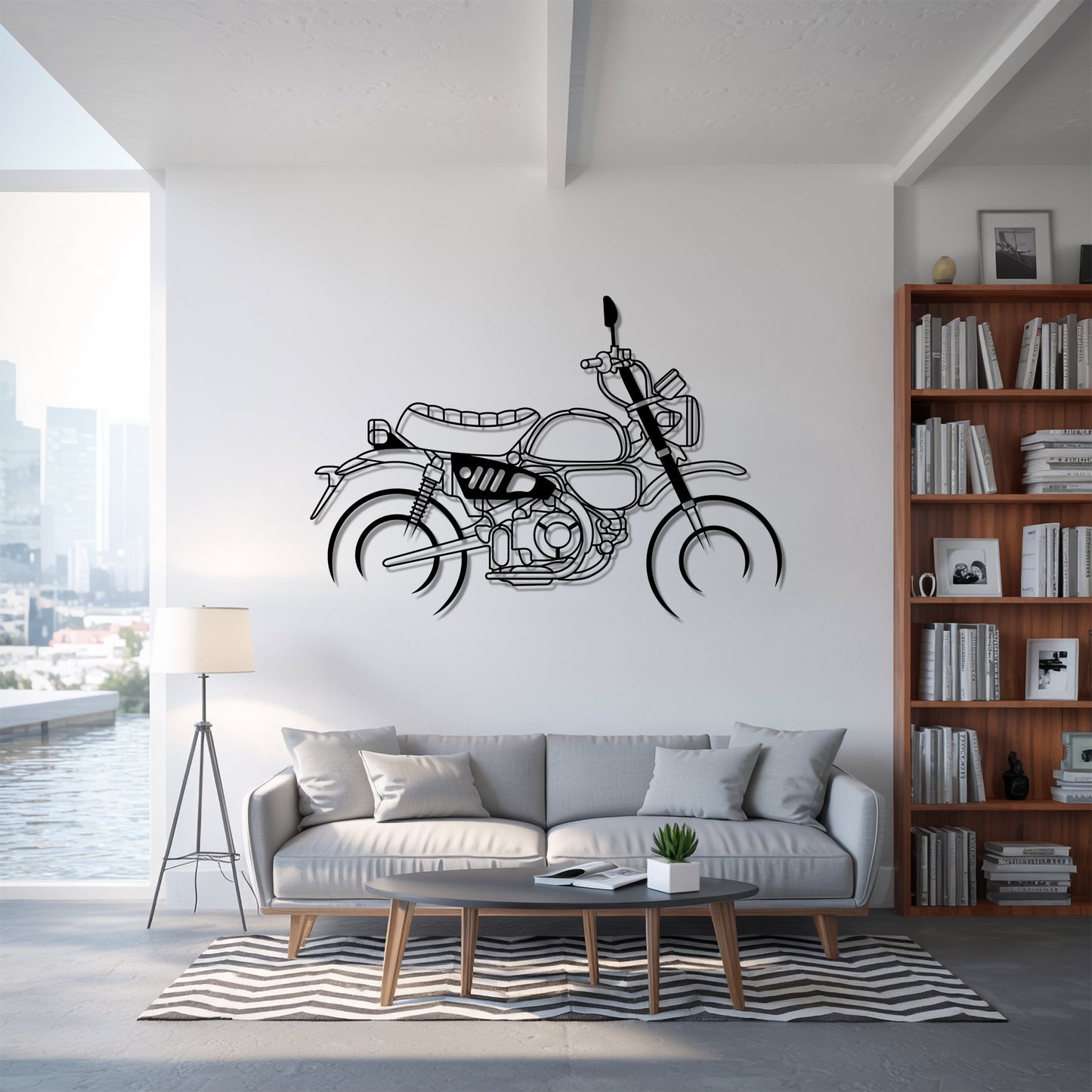 Monkey – Kovová dekorácia na stenu motorky
