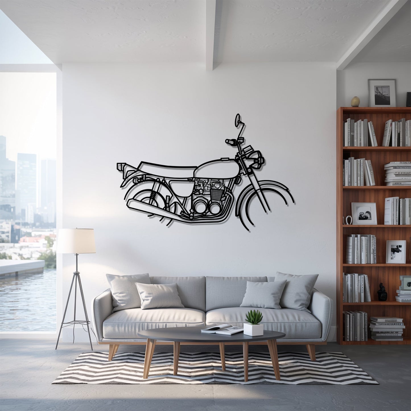 CB500 Four – Kovová dekorácia na stenu motorky