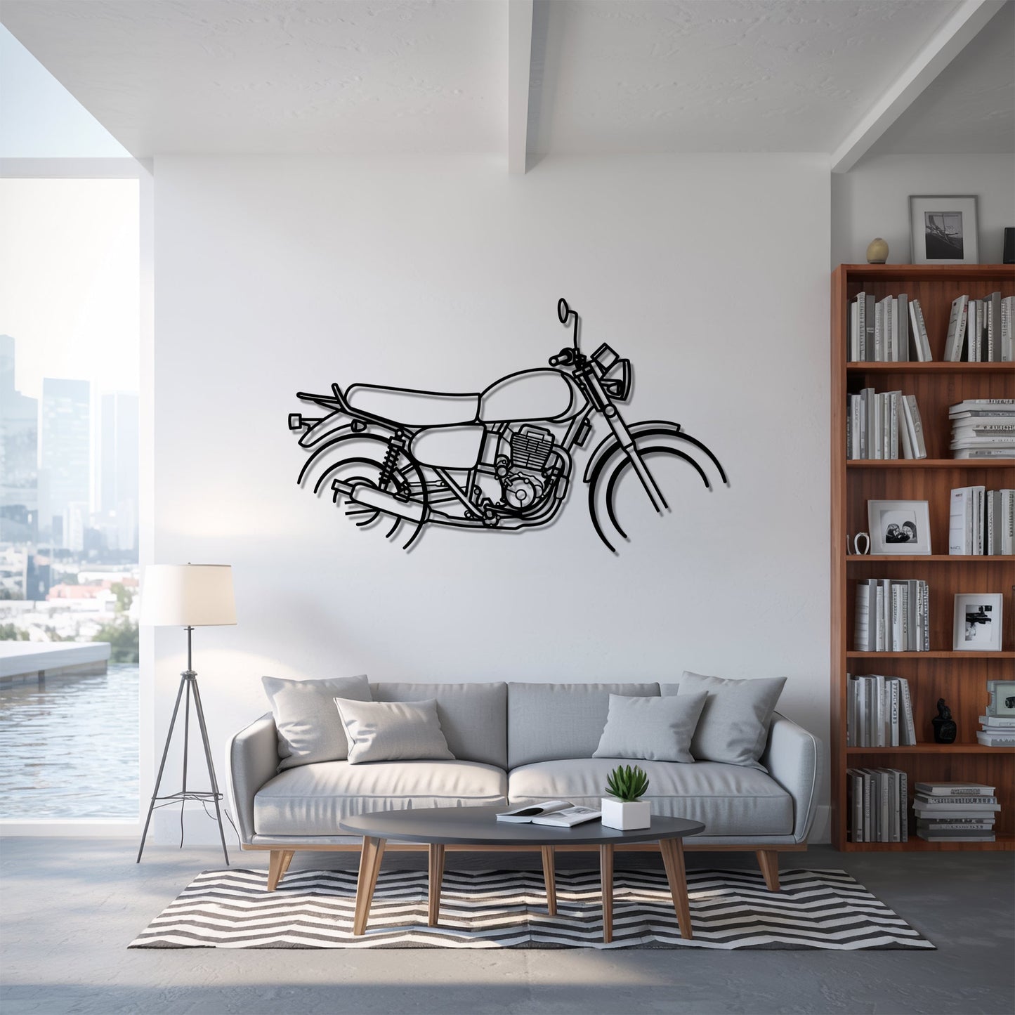 350 OHC – Kovová dekorácia na stenu motorky