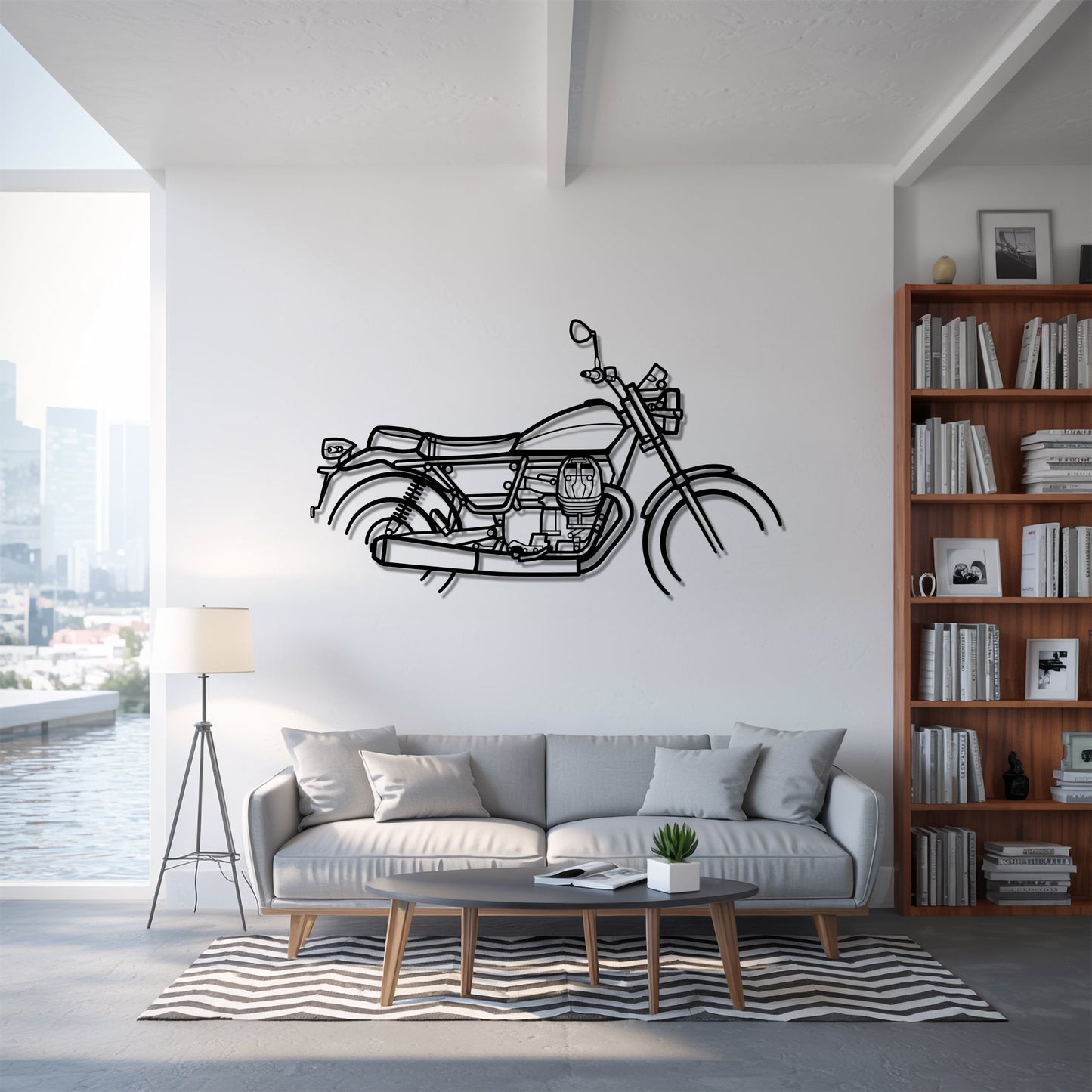 V9 Bobber – Kovová dekorácia na stenu motorky