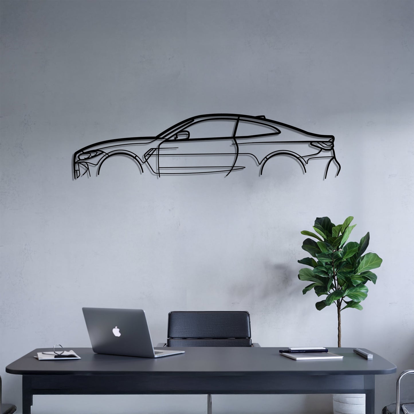 M4 (G82) – Kovová dekorácia na stenu auta