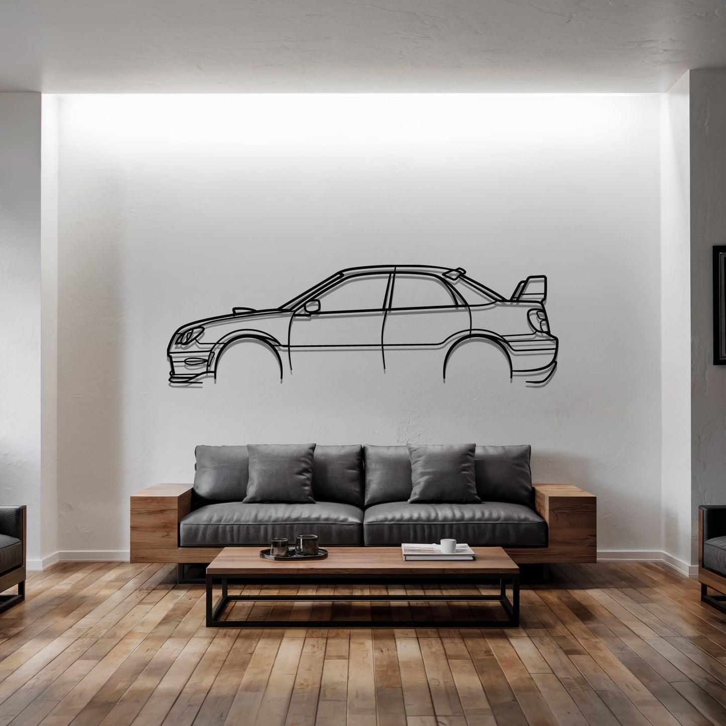 Impreza WRX STI Hawk Eye – Kovová dekorácia na stenu auta