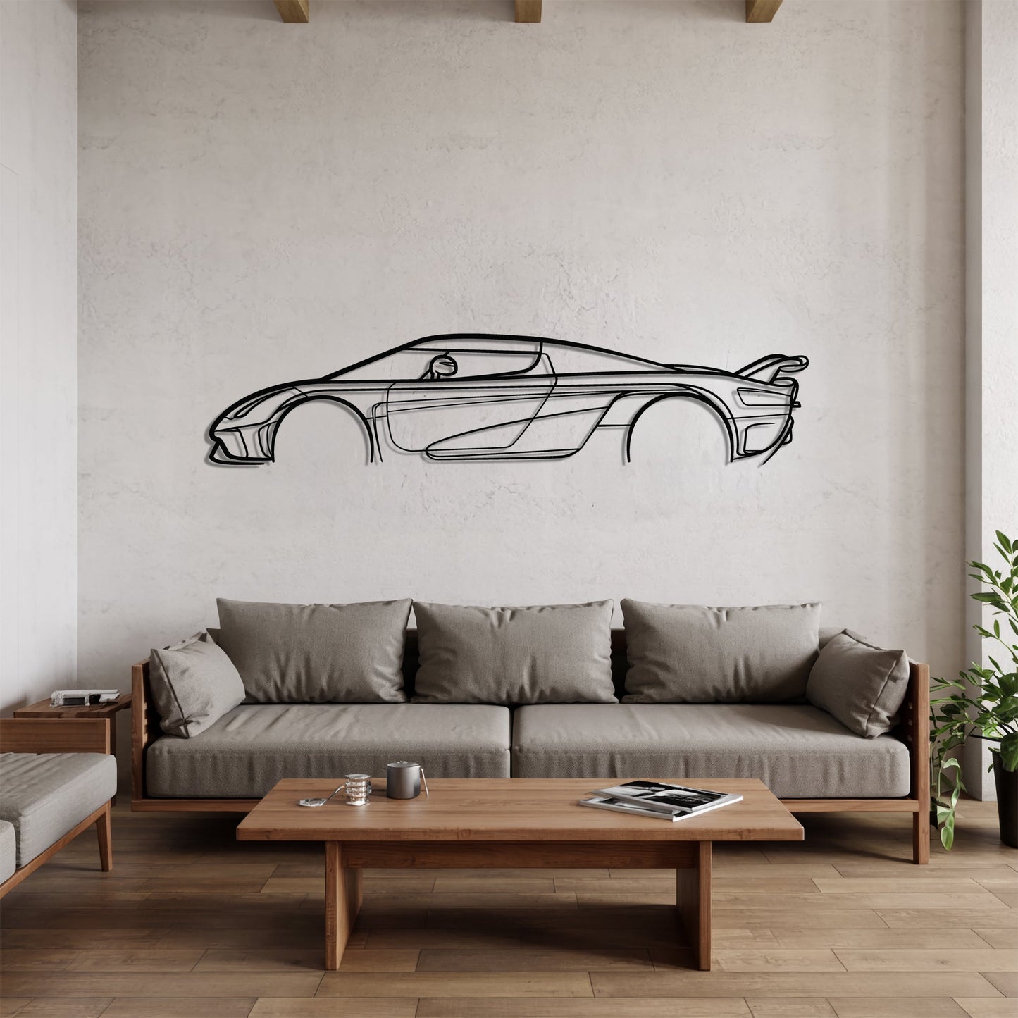 Regera – Kovová dekorácia na stenu auta
