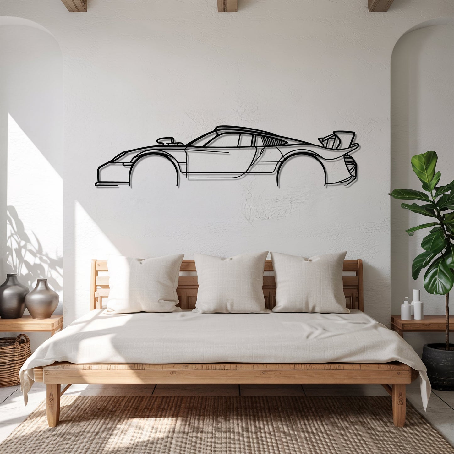 911 GT1 Strassenversion – Kovová dekorácia na stenu auta