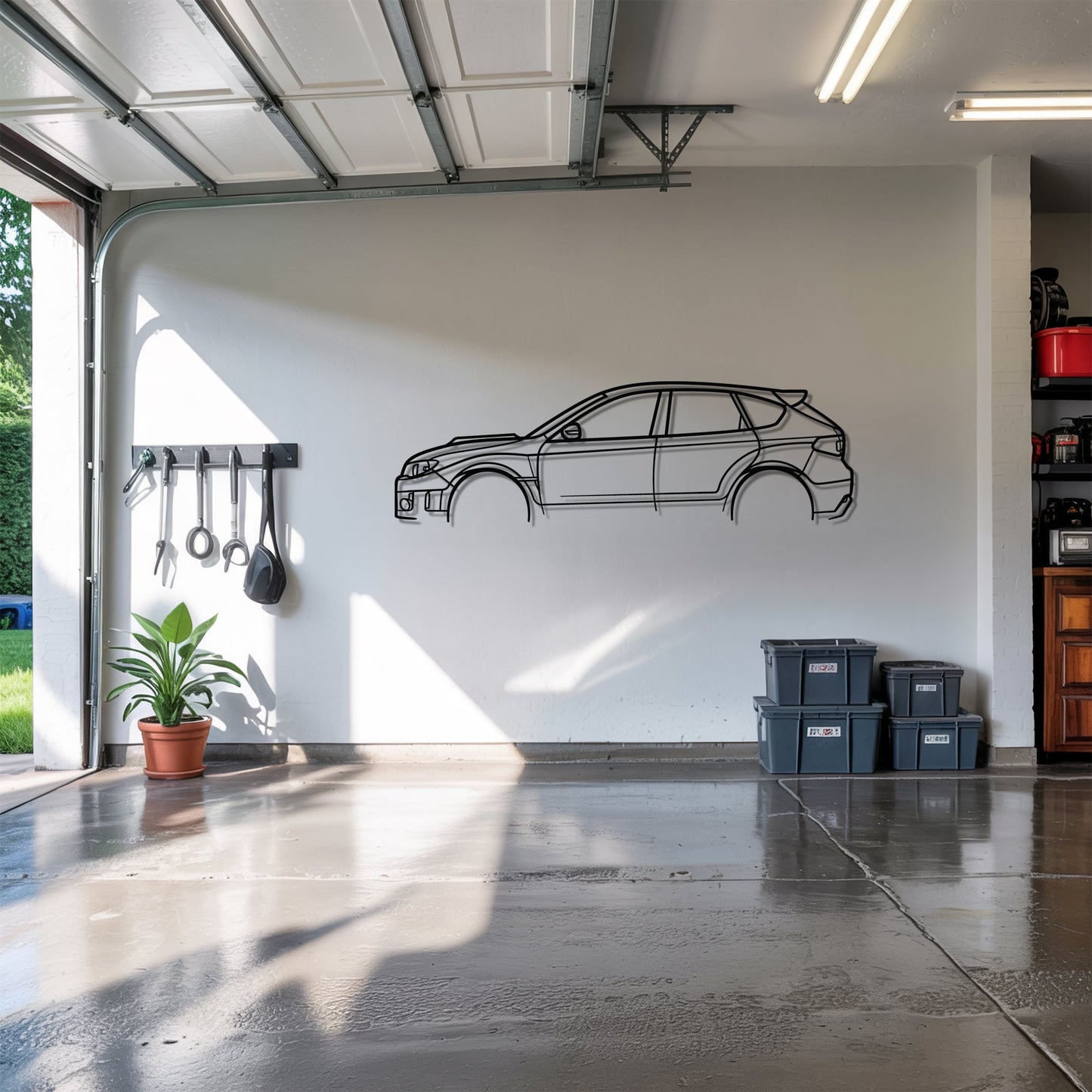WRX Hatchback (GR) – Kovová dekorácia na stenu auta