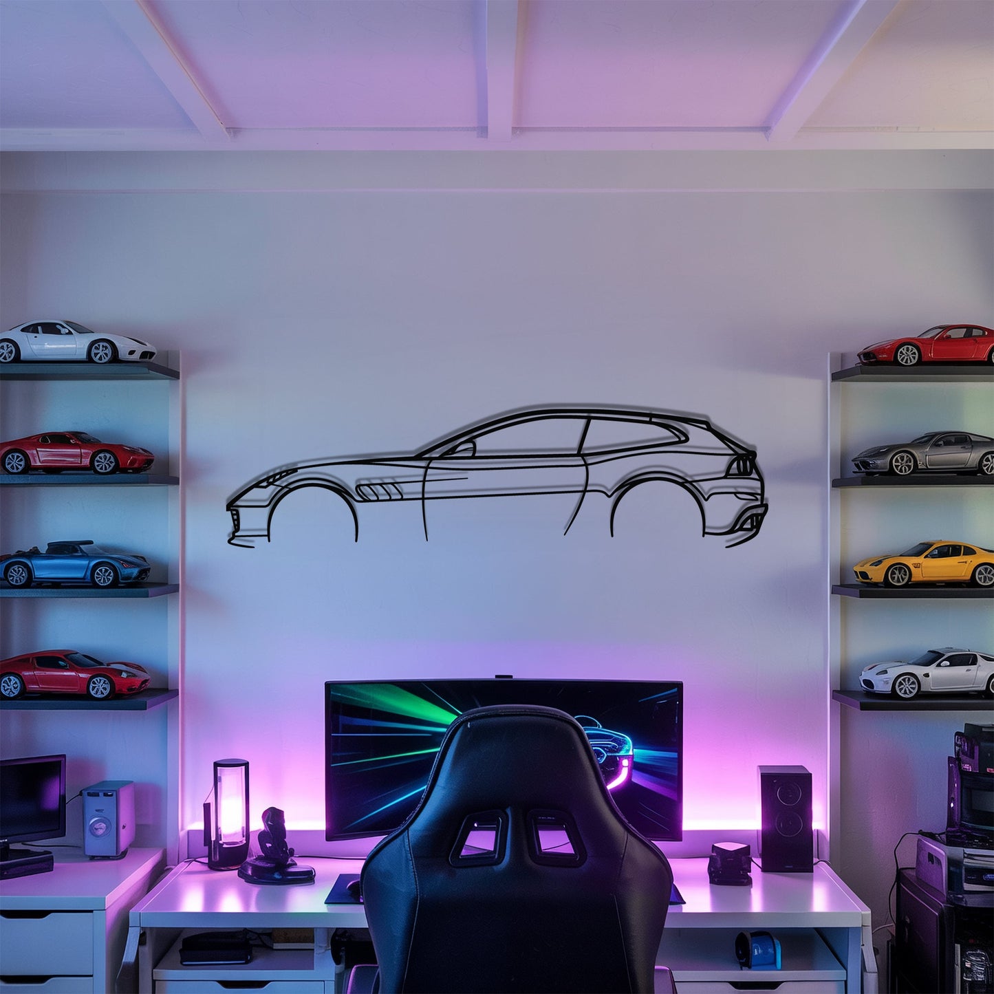 GTC4 Lusso – Kovová dekorácia na stenu auta