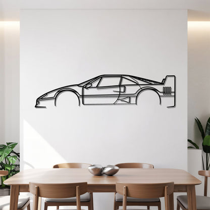 F40 – Kovová dekorácia na stenu auta