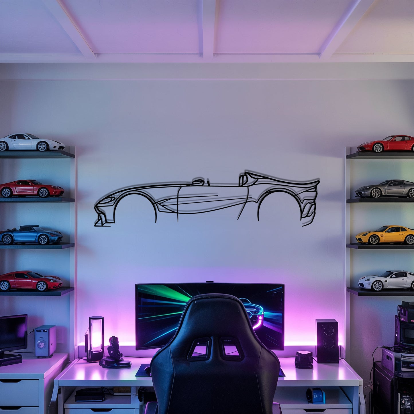 Aston V12 Speedster – Kovová dekorácia na stenu auta