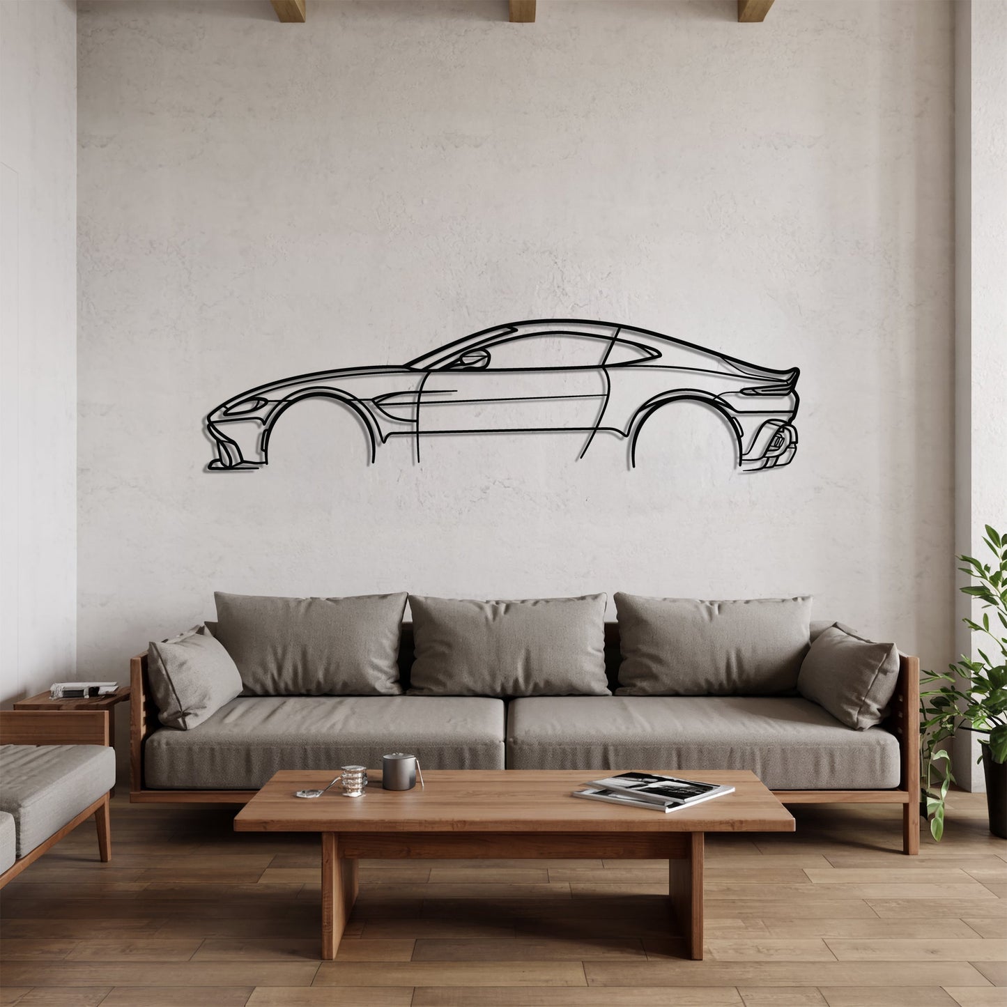 Aston Vantage – Kovová dekorácia na stenu auta