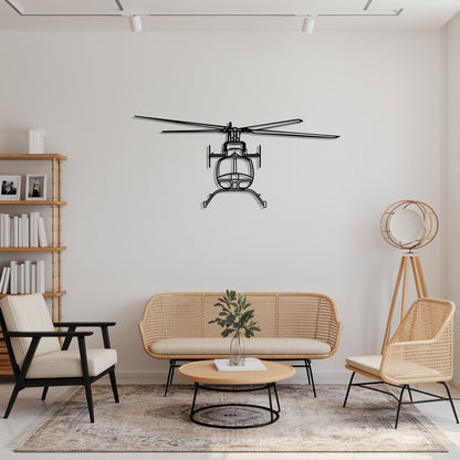 407 GX Front – Kovová dekorácia na stenu helikoptéry