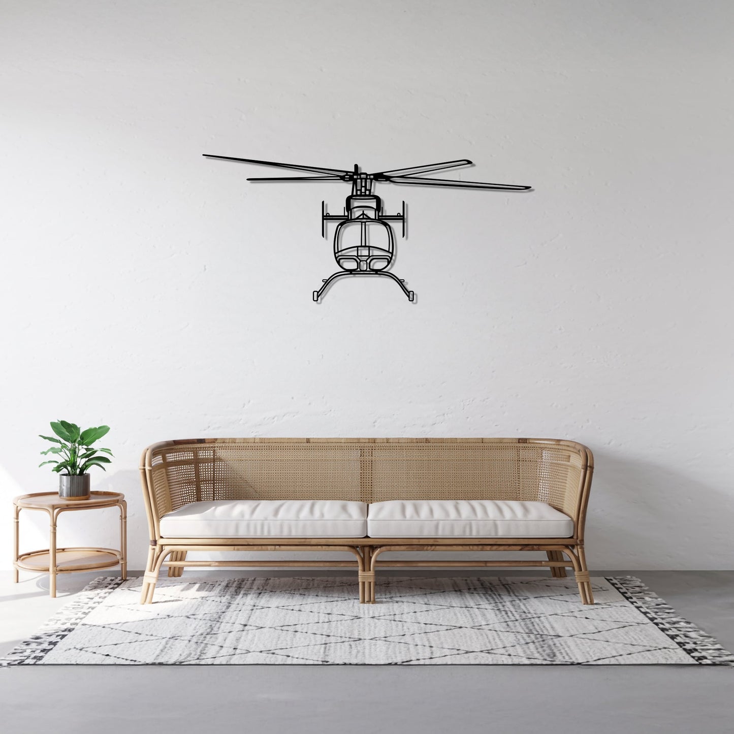 407 GX Front – Kovová dekorácia na stenu helikoptéry
