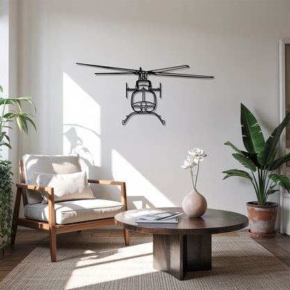 407 GX Front – Kovová dekorácia na stenu helikoptéry