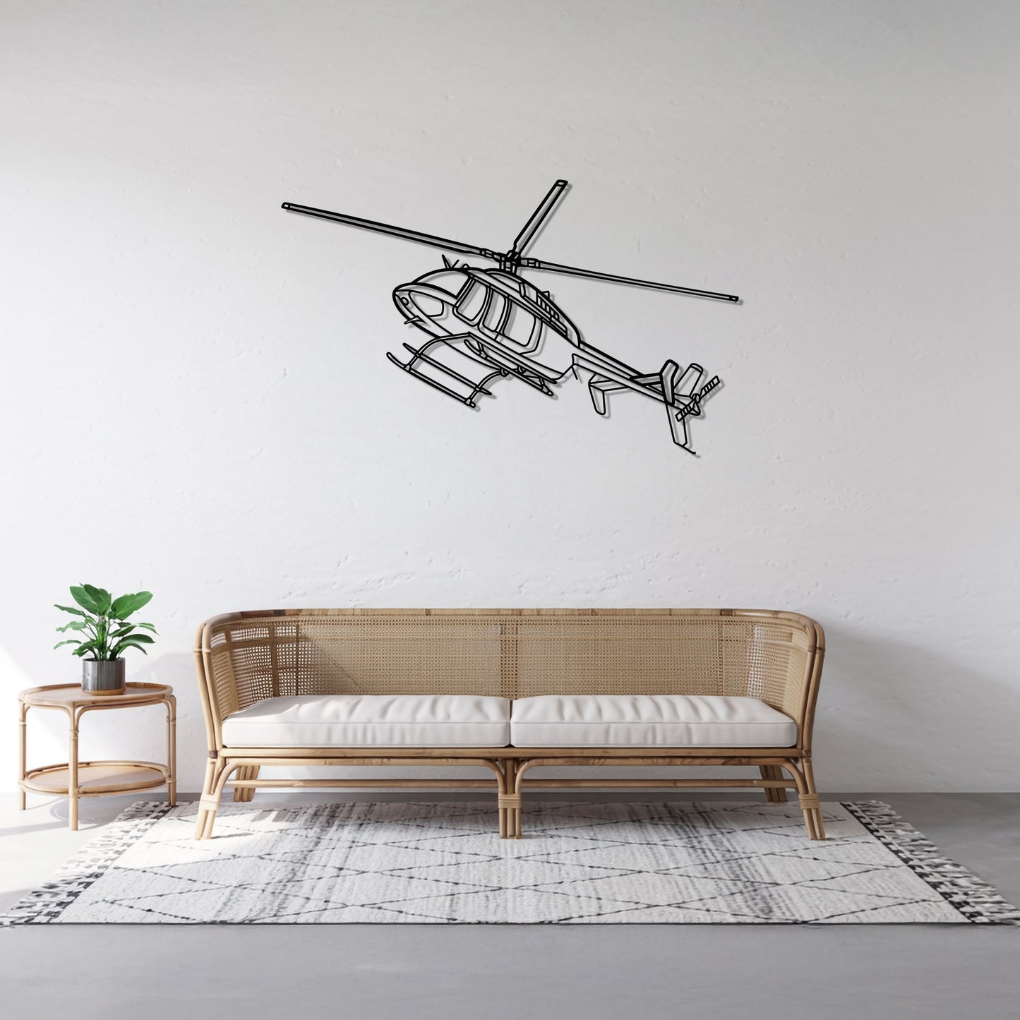407 GX – Kovová dekorácia na stenu helikoptéry