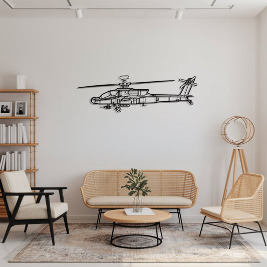 AH-64D Apache – Kovová dekorácia na stenu helikoptéry
