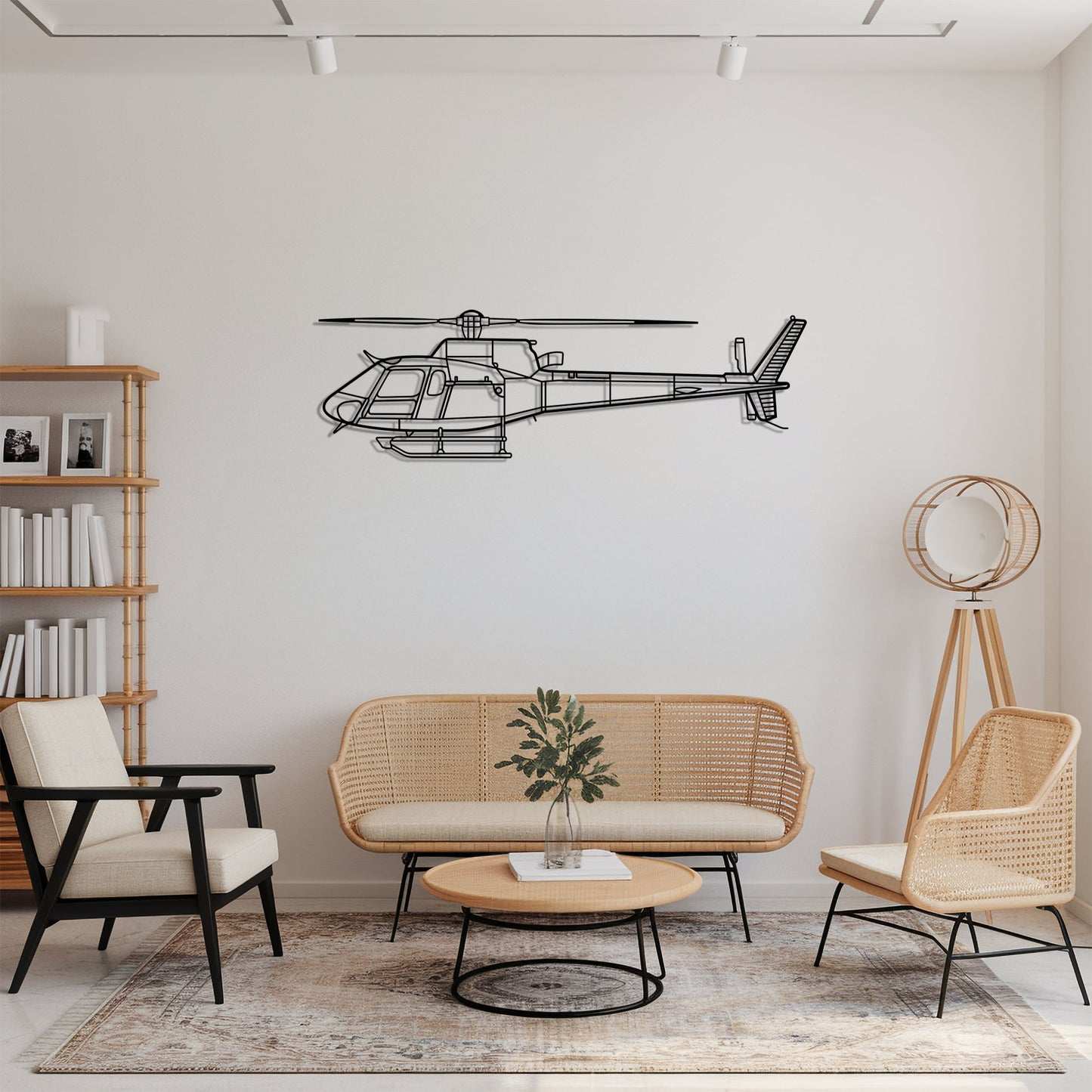 AS 350 B3 – Kovová dekorácia na stenu helikoptéry