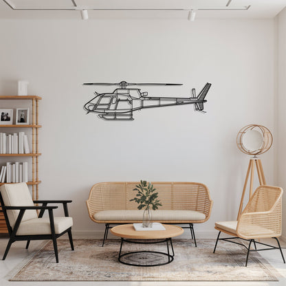 AS 350 B3 – Kovová dekorácia na stenu helikoptéry