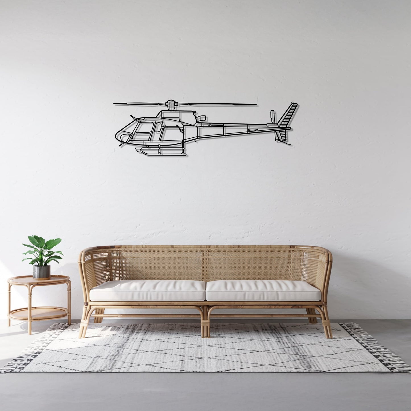 AS 350 B3 – Kovová dekorácia na stenu helikoptéry
