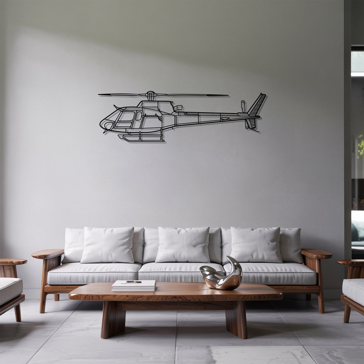 AS 350 B3 – Kovová dekorácia na stenu helikoptéry