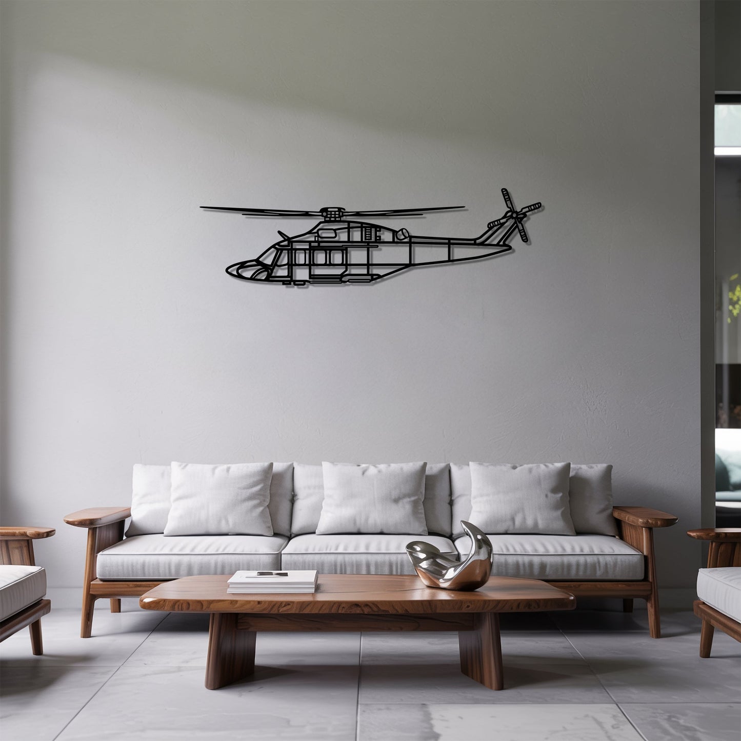 AW139 – Kovová dekorácia na stenu helikoptéry