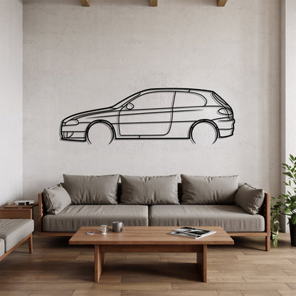 Alfa 147 Detailed – Kovová dekorácia na stenu auta