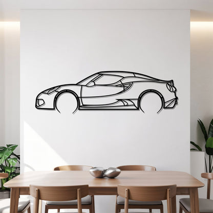 Alfa 4C Detailed – Kovová dekorácia na stenu auta