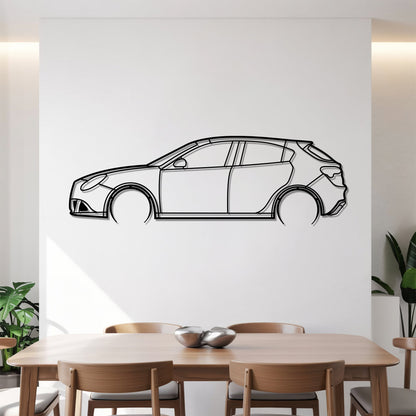 Alfa Giulietta QV  Detailed – Kovová dekorácia na stenu auta