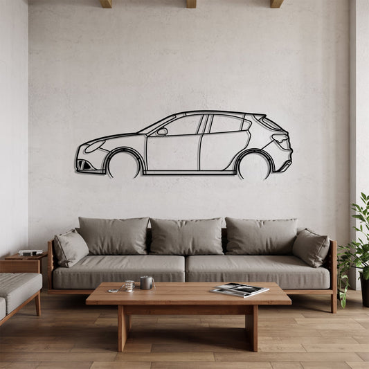 Alfa Giulietta QV  Detailed – Kovová dekorácia na stenu auta