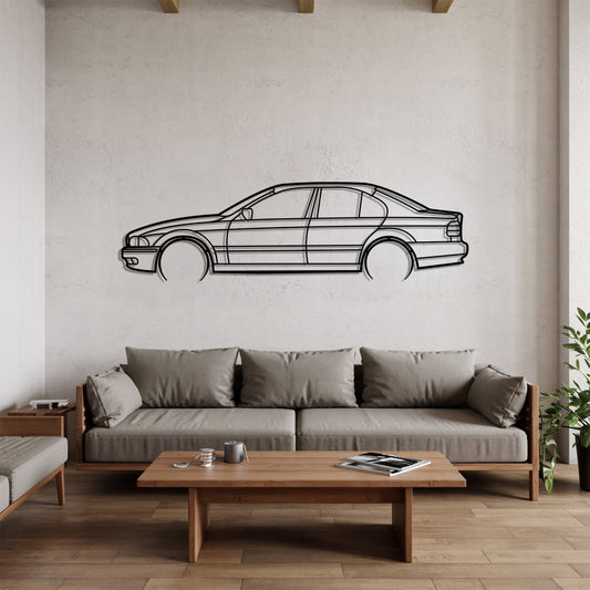 5-series E39 Detailed – Kovová dekorácia na stenu auta