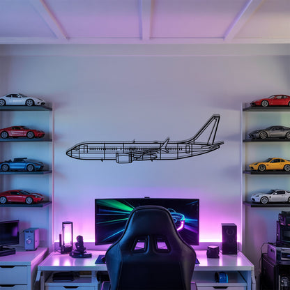 737 – Kovová dekorácia na stenu lietadla