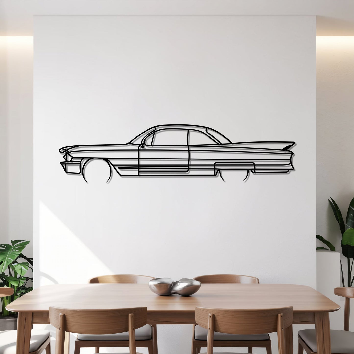 Coupe de Ville 1961 Detailed – Kovová dekorácia na stenu auta