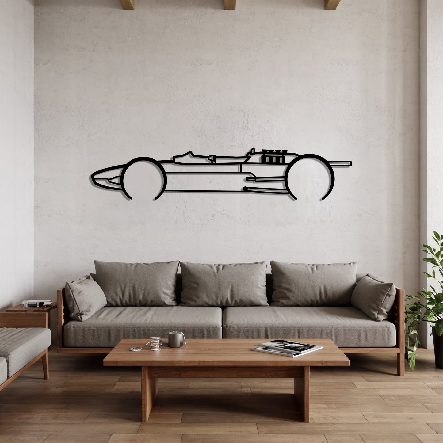 1962 Type 25 F1 – Kovová dekorácia na stenu auta