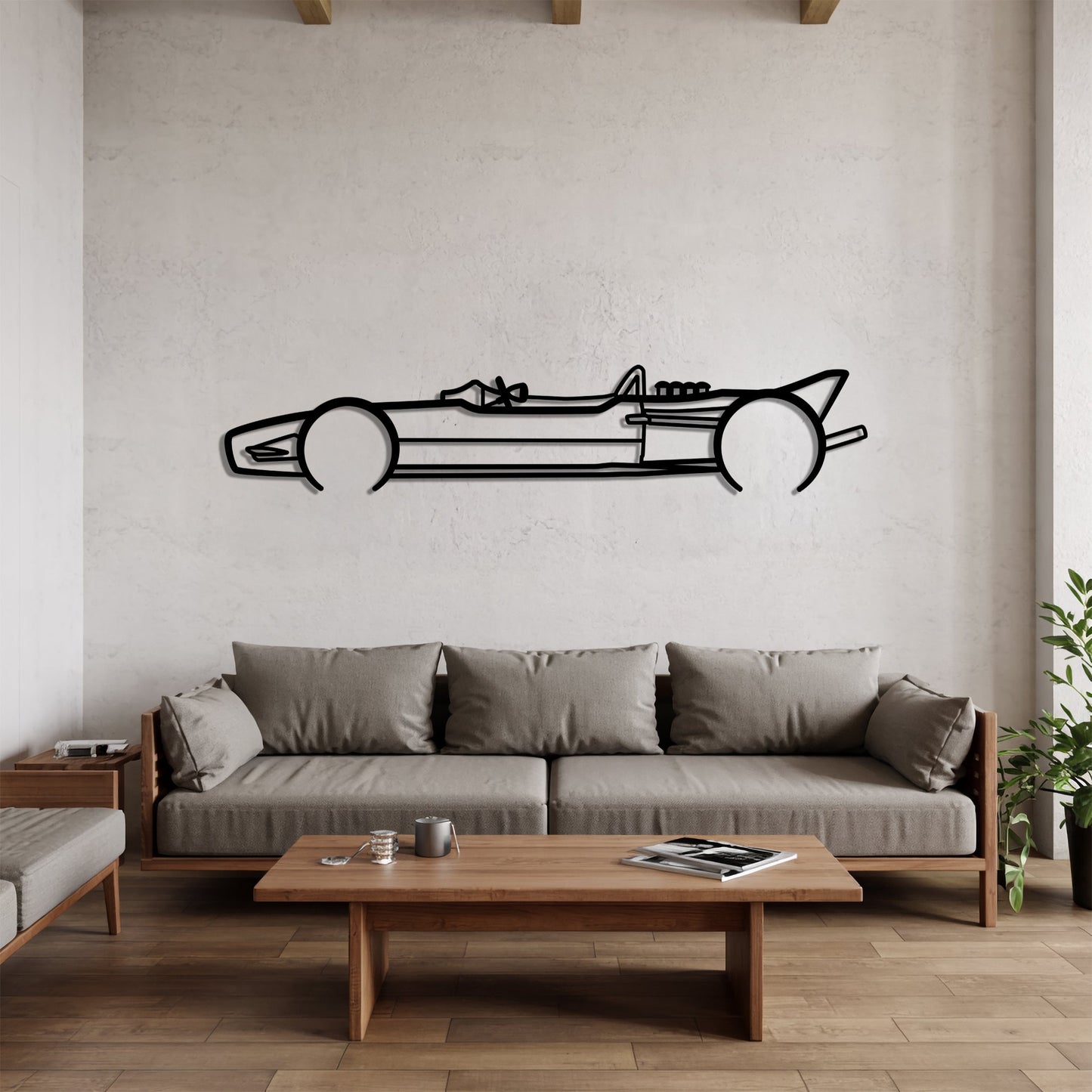 1968 Type 49 F1 – Kovová dekorácia na stenu auta