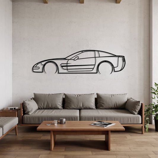 Corvette C5 Detailed – Kovová dekorácia na stenu auta