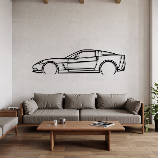 Corvette C6 Detailed – Kovová dekorácia na stenu auta