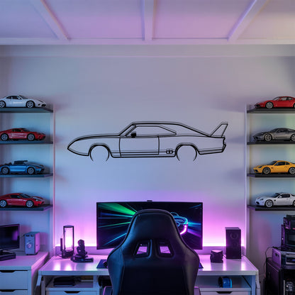Charger Daytona Detailed – Kovová dekorácia na stenu auta