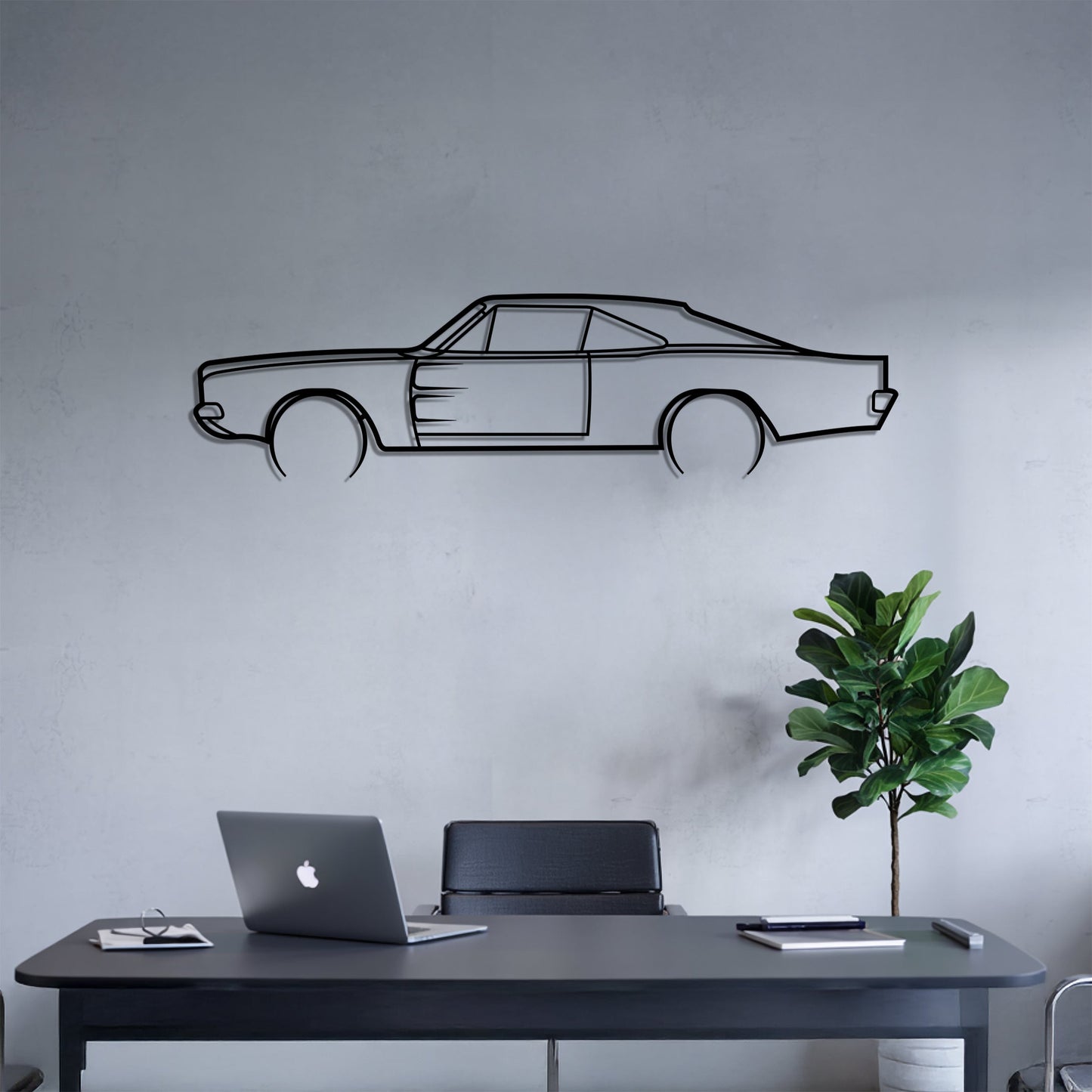 Charger RT Detailed – Kovová dekorácia na stenu auta