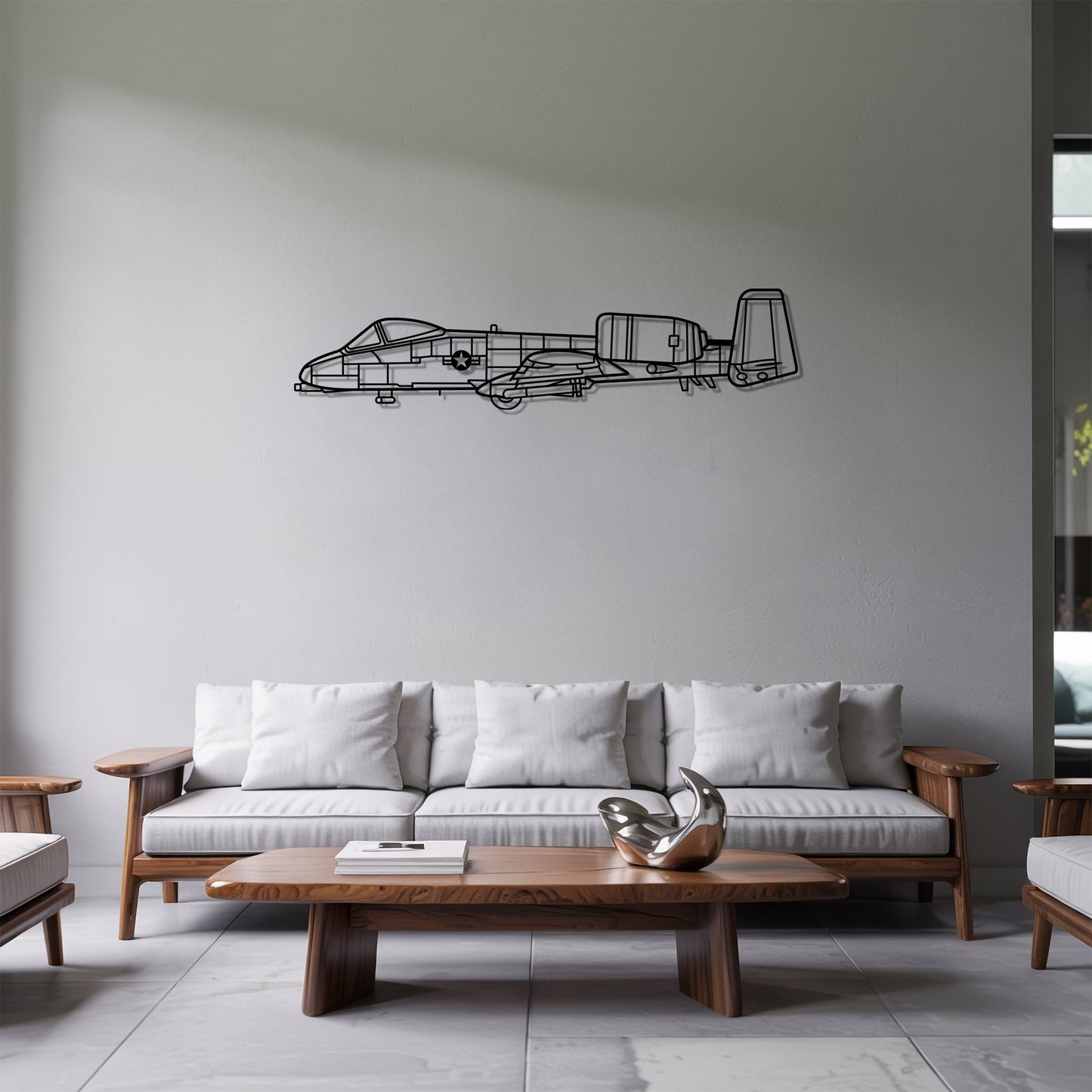 A-10 Thunderbolt – Kovová dekorácia na stenu lietadla