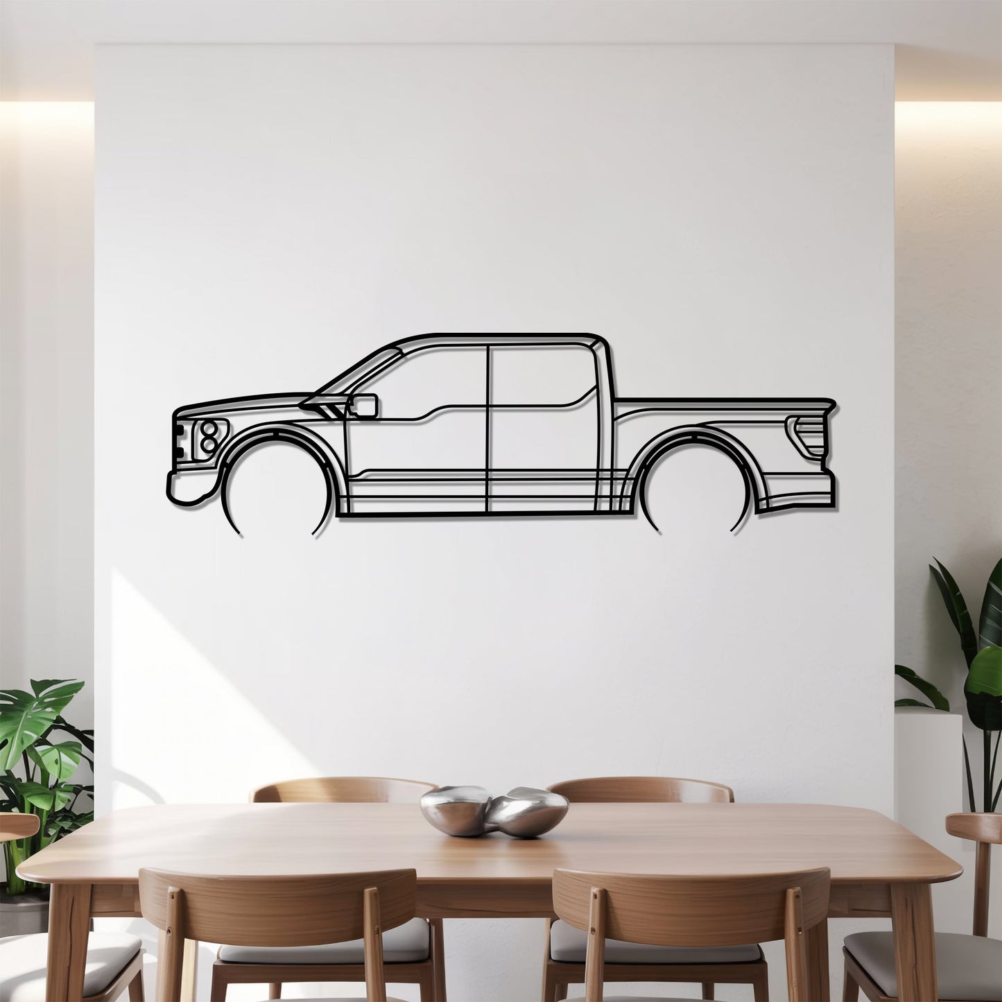 F150 Raptor Detailed – Kovová dekorácia na stenu auta