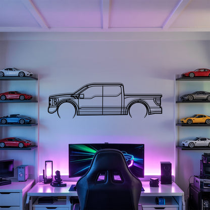 F150 Raptor Detailed – Kovová dekorácia na stenu auta