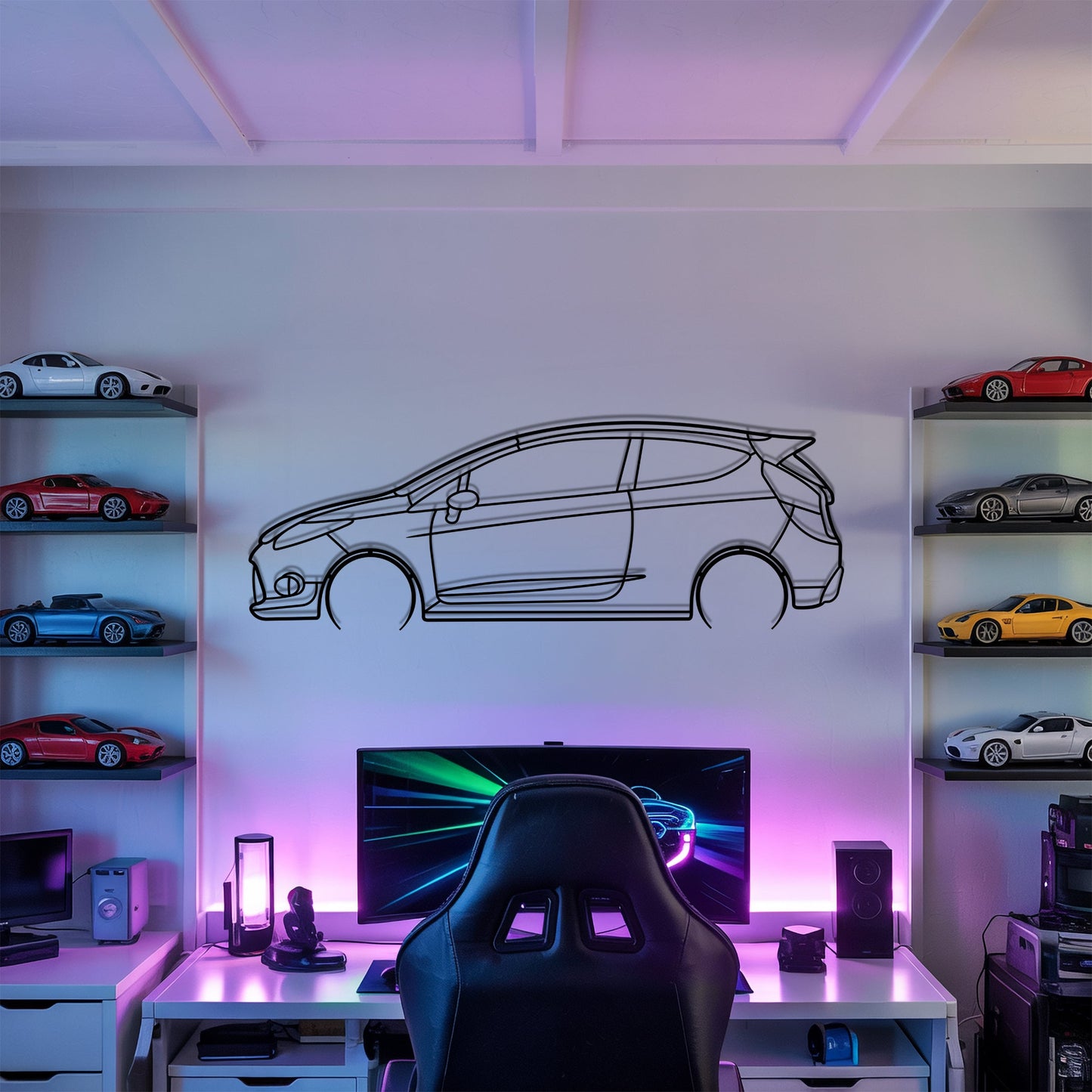Fiesta MK7 Detailed – Kovová dekorácia na stenu auta