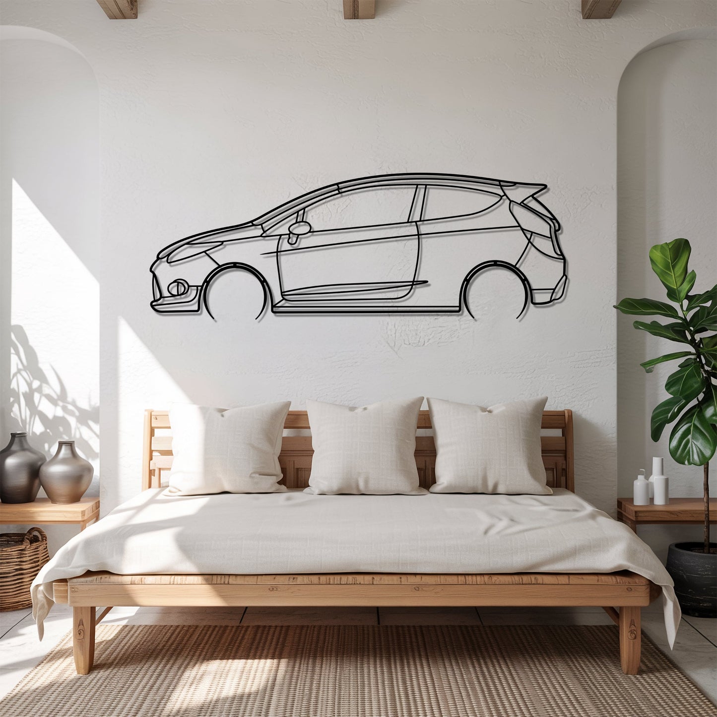 Fiesta MK7 Detailed – Kovová dekorácia na stenu auta