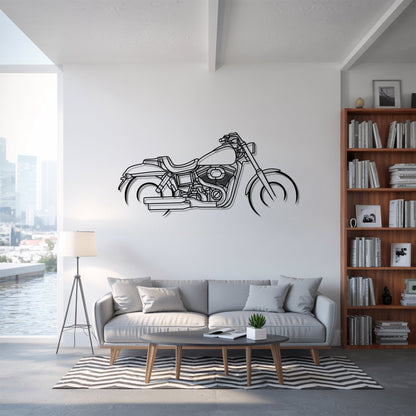 Fat Bob – Kovová dekorácia na stenu motorky