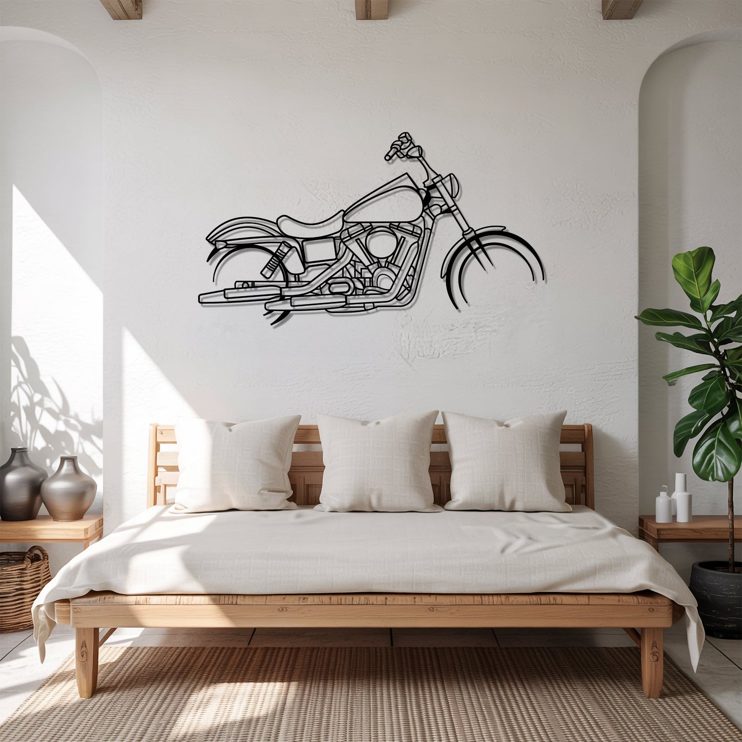 Street Bob – Kovová dekorácia na stenu motorky