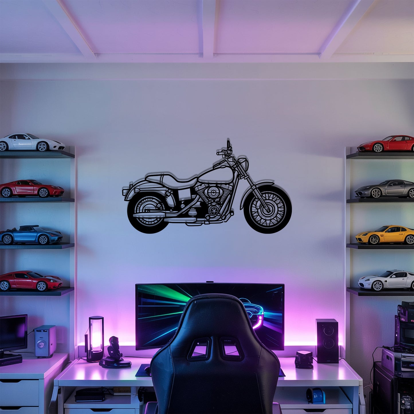 Dyna Low Rider Full – Kovová dekorácia na stenu motorky