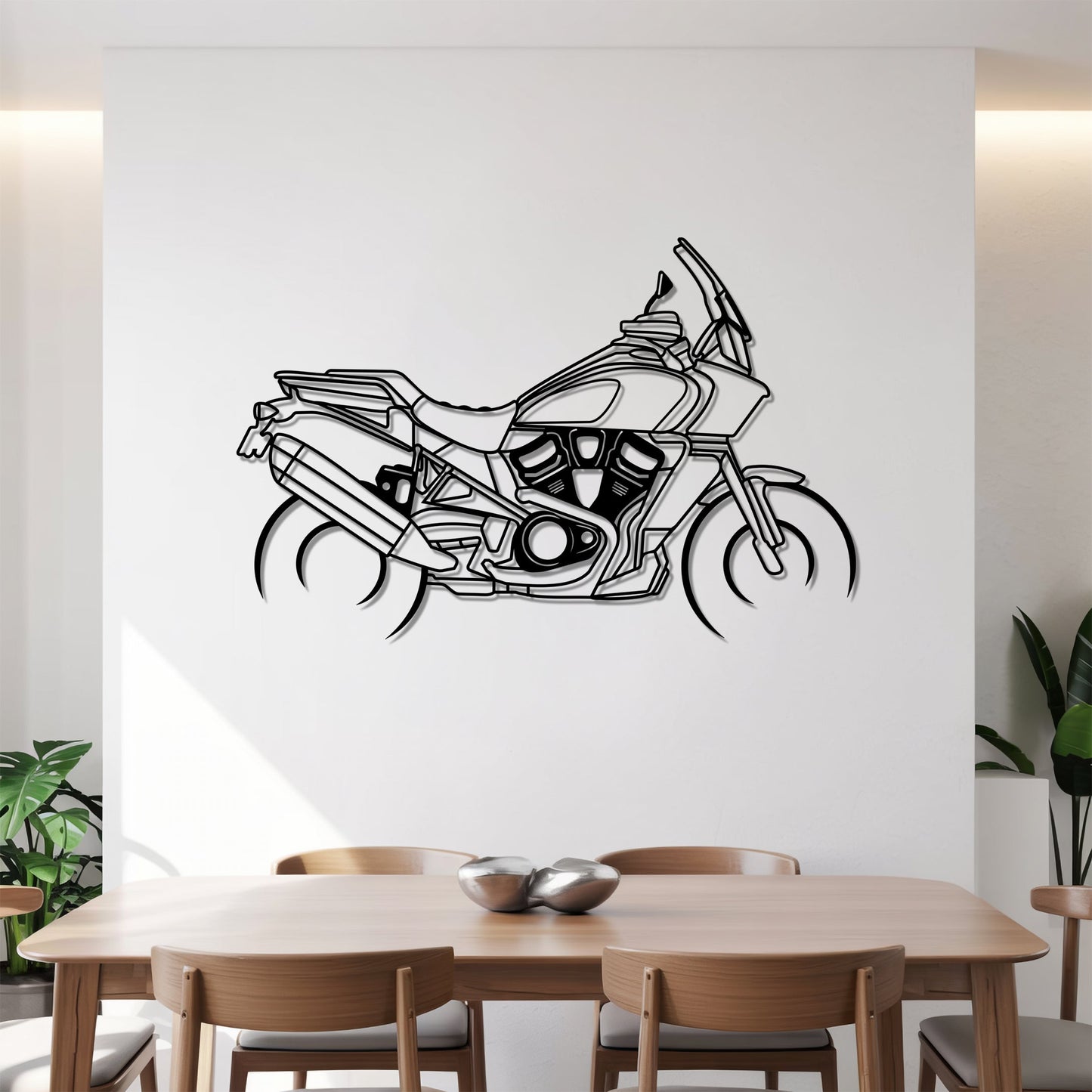 Pan America – Kovová dekorácia na stenu motorky