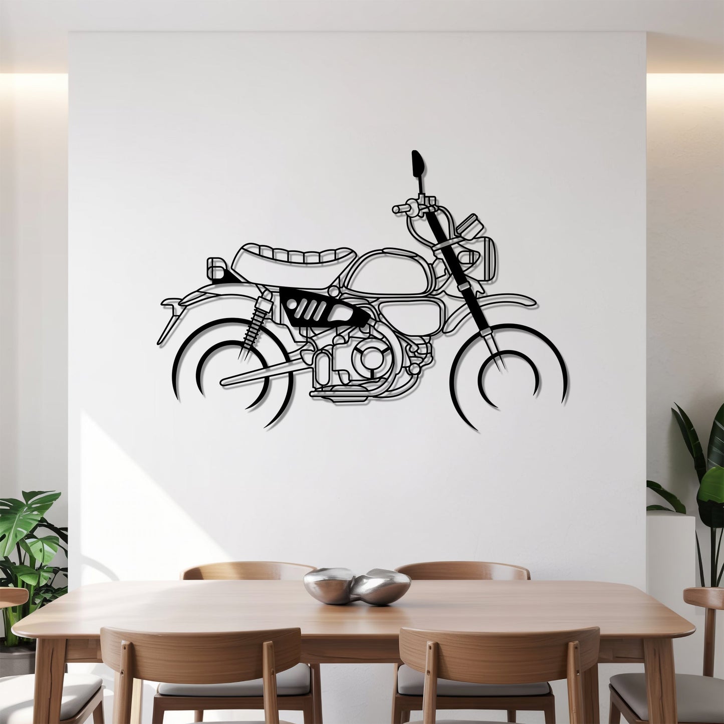 Monkey – Kovová dekorácia na stenu motorky