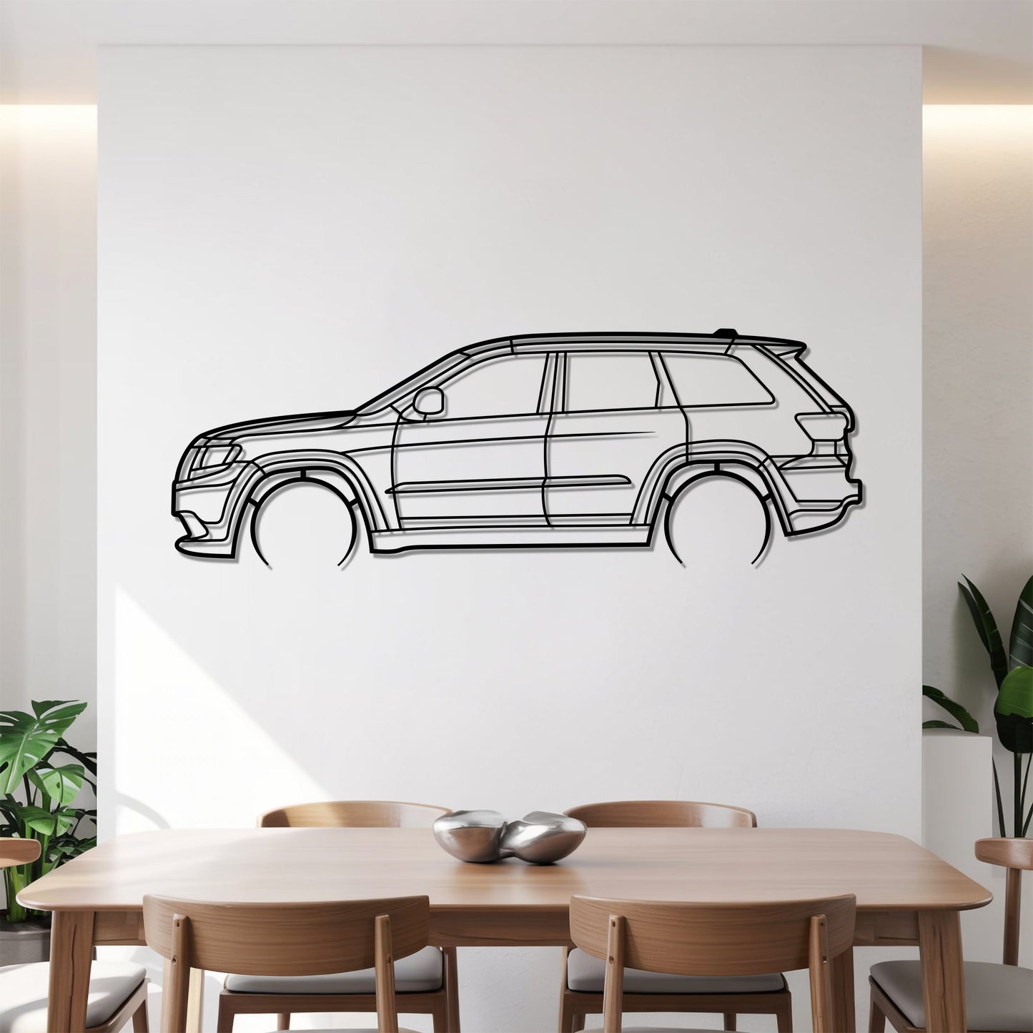 Grand Cherokee IV Detailed – Kovová dekorácia na stenu auta