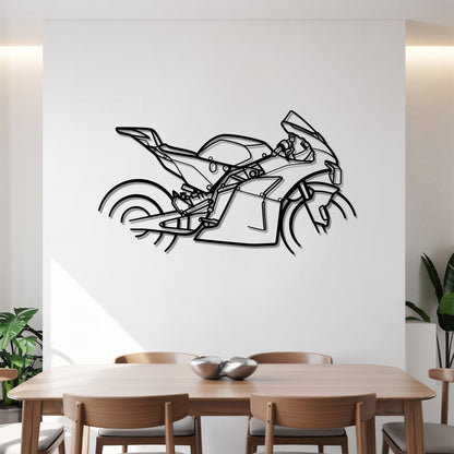 RC 8C – Kovová dekorácia na stenu motorky