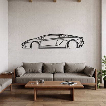 Aventador Detailed – Kovová dekorácia na stenu auta