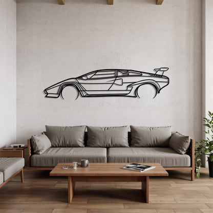 Countach Detailed – Kovová dekorácia na stenu auta
